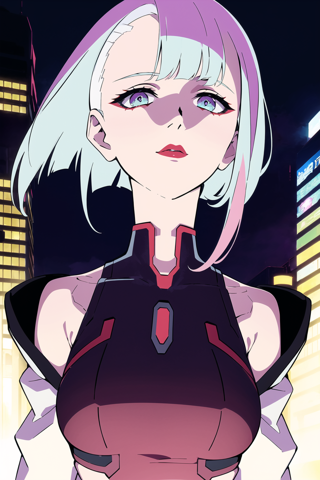 31074355-2395446906-masterpiece, best quality, lucy _(cyberpunk_), _lora_lucy_offset_1_, bob cut, short hair, asymmetrical hair, multicolored hair,.png